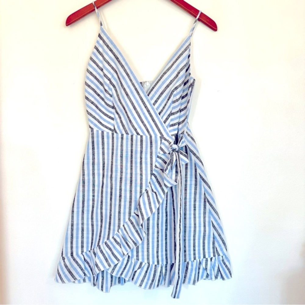 Altar’d State Striped Wrap Short Minidress Size Small